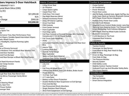 Certified 2022 Subaru Impreza 2.0i image 38