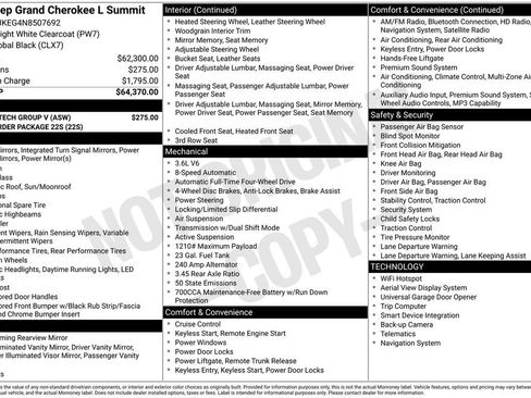 Used 2022 Jeep Grand Cherokee L Summit w/ Luxury Tech Group V image 2