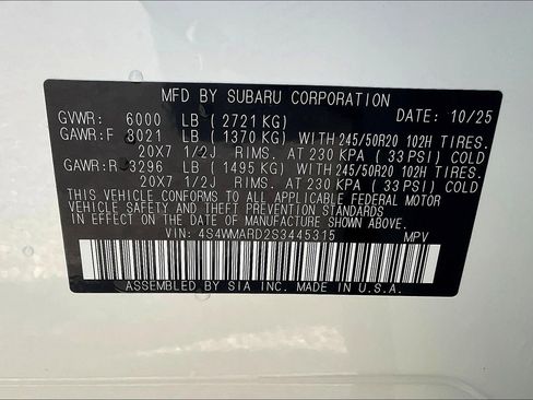 New 2025 Subaru Ascent Bronze Edition image 12