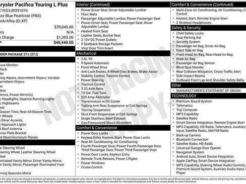 Used 2018 Chrysler Pacifica Touring-L Plus FWD image 4
