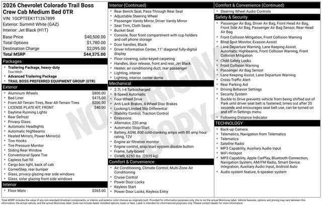 Used 2026 Chevrolet Colorado Trail Boss AWD/4WD image 40