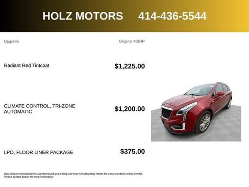 Certified 2023 Cadillac XT5 Sportv w/ LPO, Floor Liner Package image 5