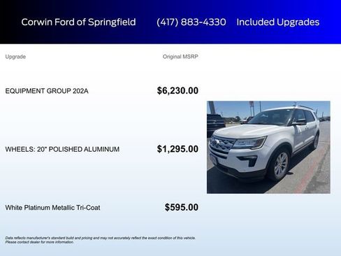 Used 2019 Ford Explorer XLT w/ Equipment Group 202A AWD/4WD image 5