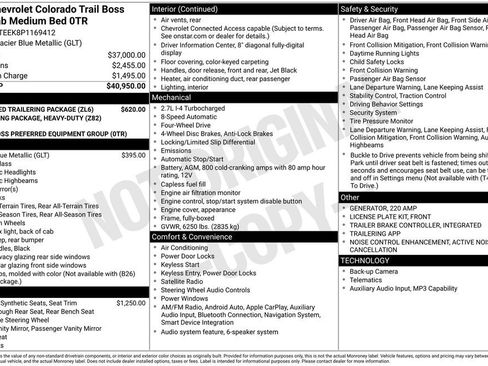 Certified 2023 Chevrolet Colorado Trail Boss w/ Advanced Trailering Package AWD/4WD image 33