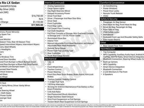 Used 2023 Kia Rio LX FWD image 3