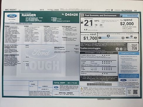 Used 2022 Ford Ranger XLT w/ Equipment Group 302A High image 27