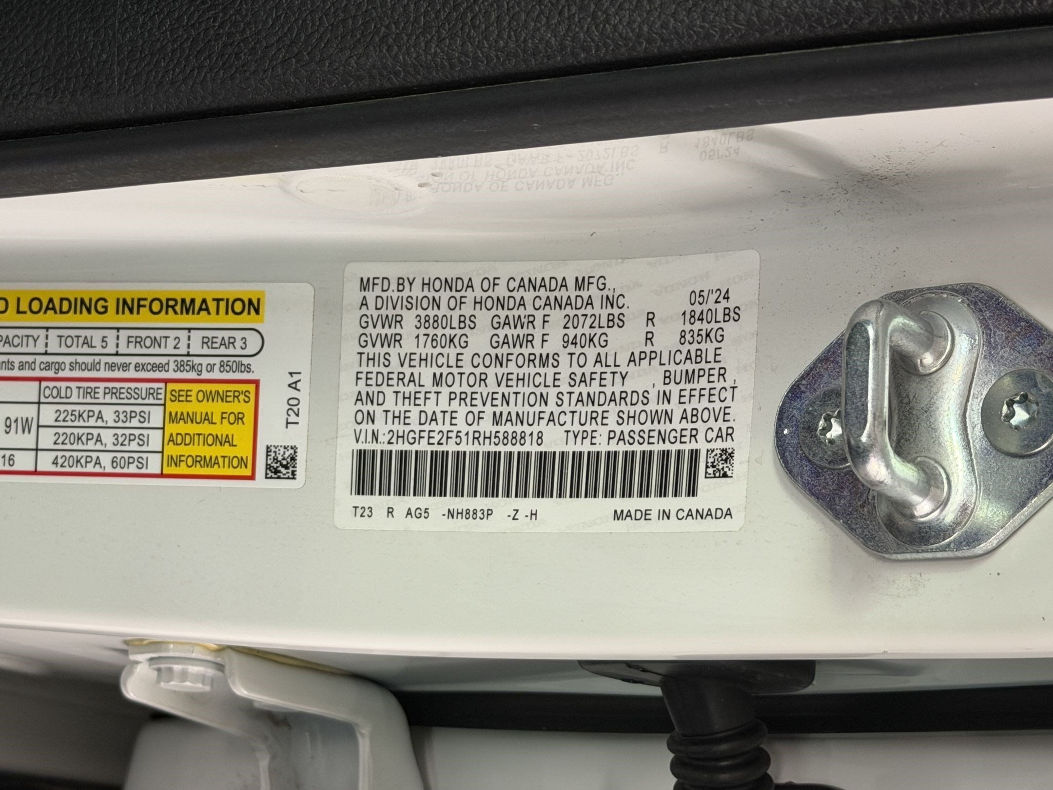 Certified 2024 Honda Civic Sport image 24