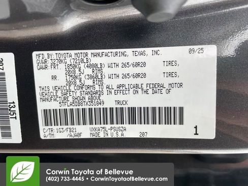 New 2026 Toyota Tundra SR5 image 28