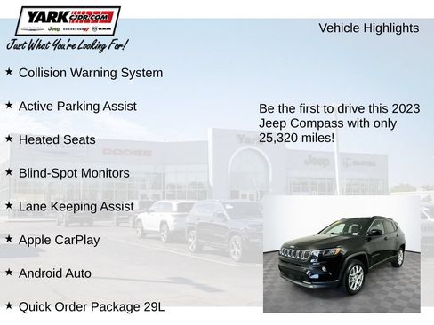 Certified 2023 Jeep Compass Latitude AWD/4WD image 12