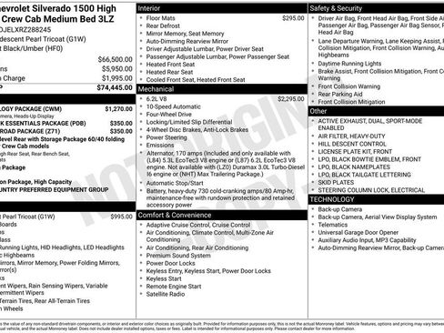 Used 2024 Chevrolet Silverado 1500 High Country w/ Technology Package AWD/4WD image 59