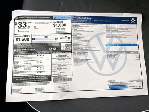 New 2026 Volkswagen Jetta Sport image 34