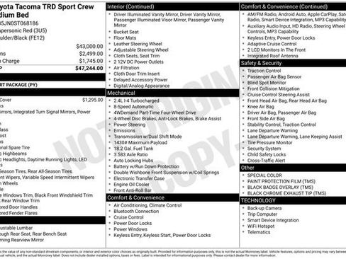 Used 2025 Toyota Tacoma TRD Sport AWD/4WD image 36
