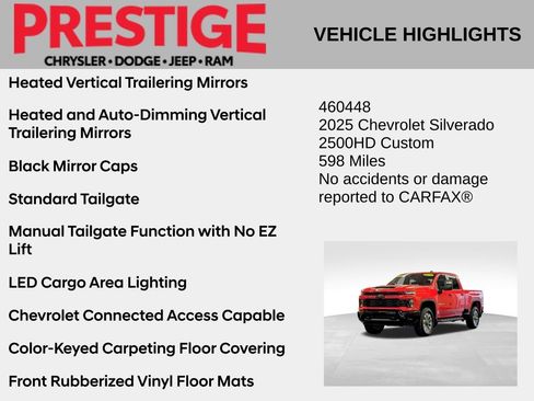 Used 2025 Chevrolet Silverado 2500 Custom w/ Custom Value Package AWD/4WD image 8