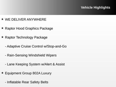 Used 2019 Ford F150 Raptor w/ Equipment Group 802A Luxury image 9