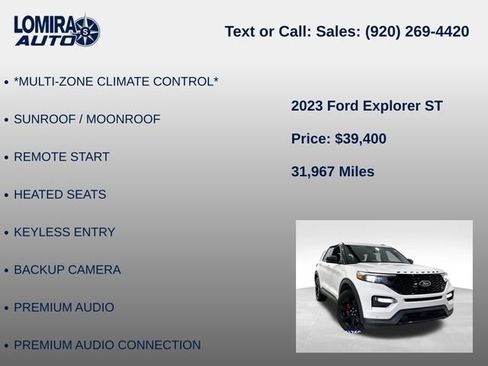 Used 2023 Ford Explorer ST w/ Technology Package AWD/4WD image 39