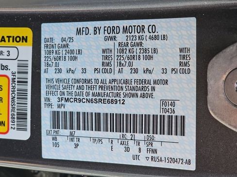 Certified 2025 Ford Bronco Sport Outer Banks AWD/4WD image 36