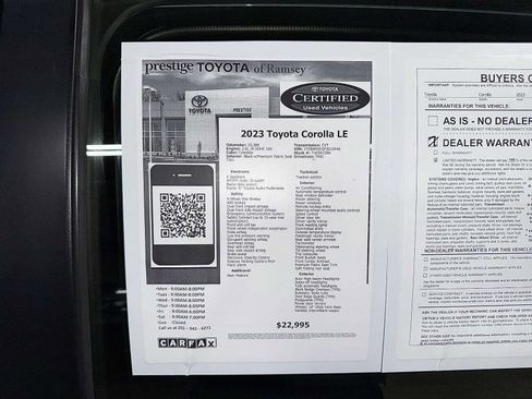 Used 2023 Toyota Corolla LE FWD image 13