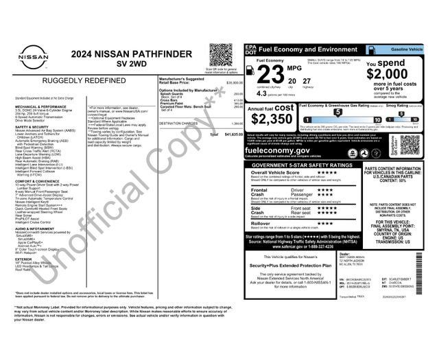 Certified 2024 Nissan Pathfinder SV FWD image 17