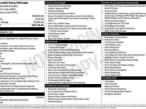 Used 2019 Hyundai Kona Ultimate image 52