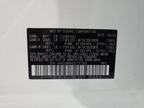 Certified 2025 Subaru Crosstrek 2.5i Limited w/ Popular Package #4A AWD/4WD image 31
