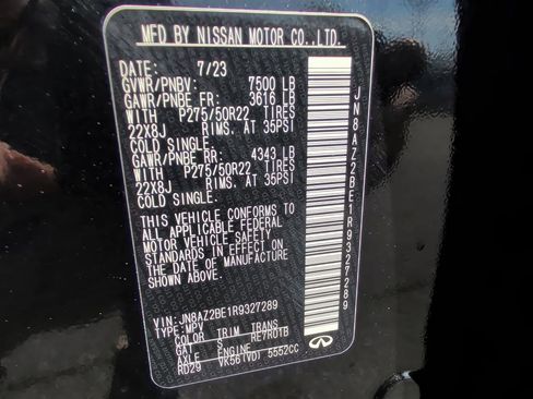 Used 2024 INFINITI QX80 Sensory image 32