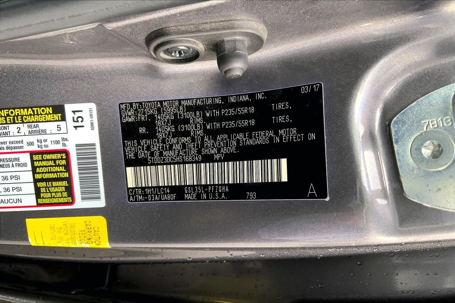 Used 2017 Toyota Sienna XLE Premium AWD/4WD image 34