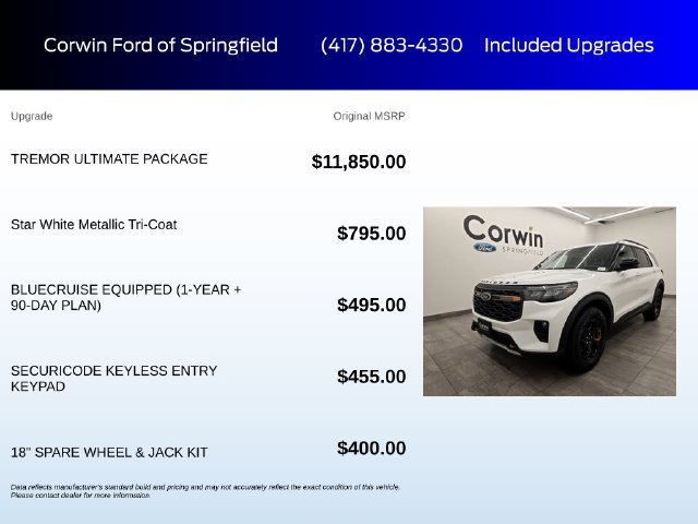 New 2026 Ford Explorer Tremor w/ Tremor Ultimate Package AWD/4WD image 5