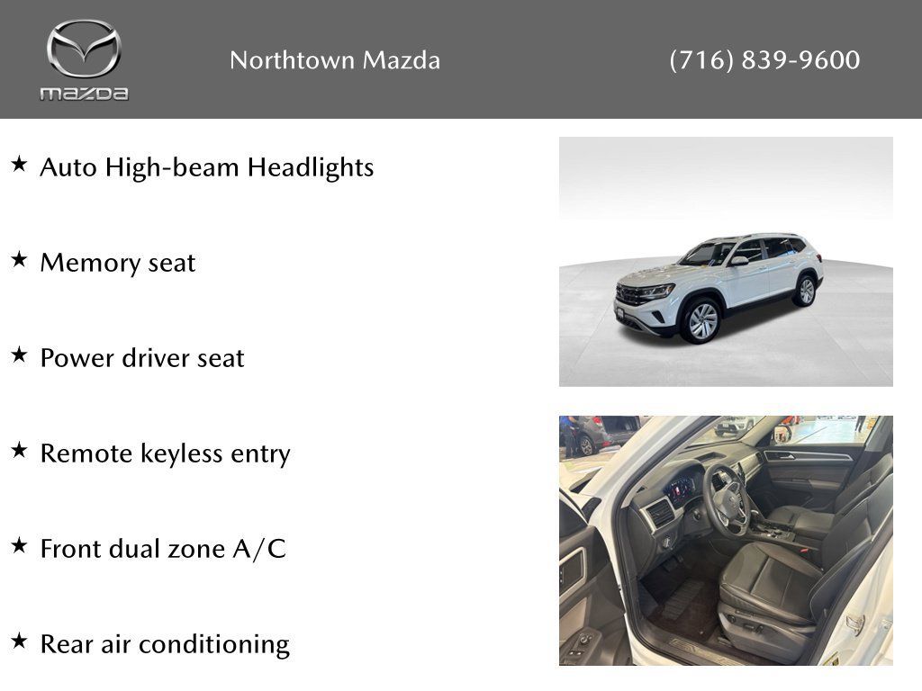 Used 2021 Volkswagen Atlas SEL AWD/4WD image 3