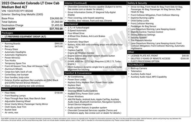 Certified 2023 Chevrolet Colorado LT AWD/4WD image 2