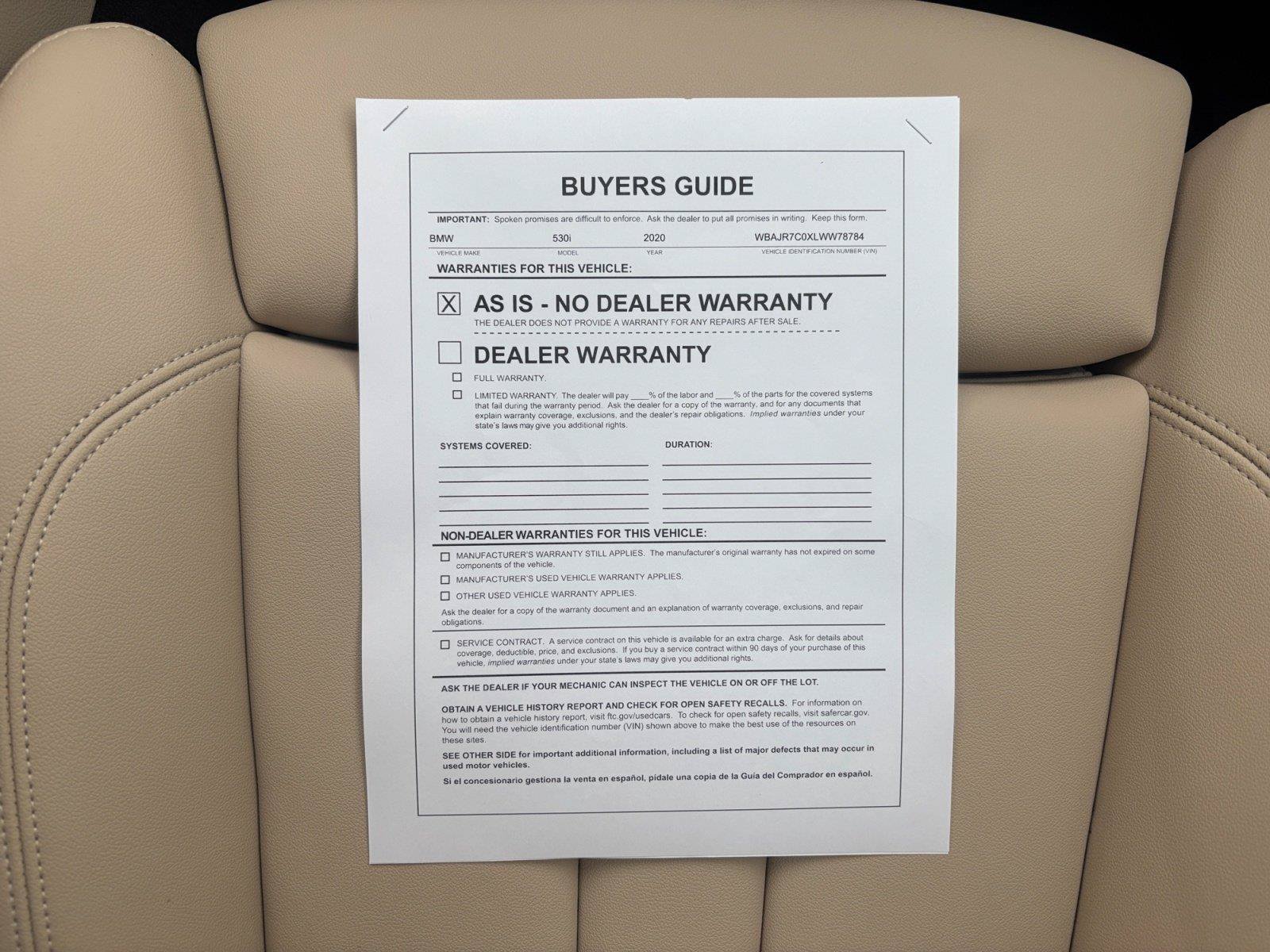 Used 2020 BMW 530i xDrive w/ Convenience Package AWD/4WD image 30