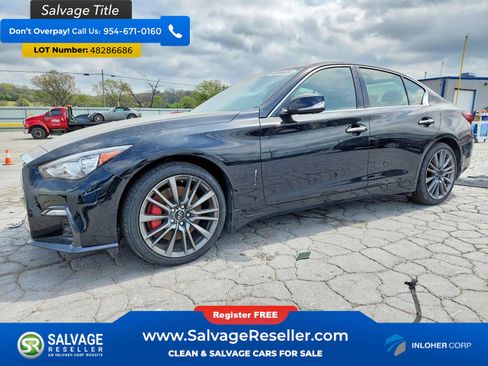 Used 2019 INFINITI Q50 Red Sport 400 w/ Cargo Package (L96) image 1