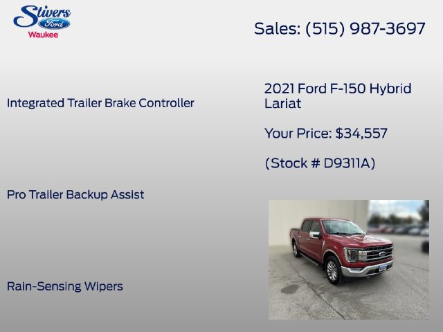 Used 2021 Ford F150 Lariat w/ Equipment Group 502A High AWD/4WD image 38