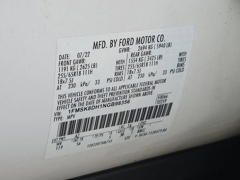 Certified 2022 Ford Explorer XLT w/ Equipment Group 202A image 20