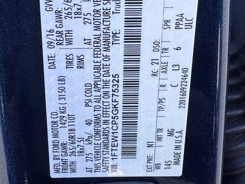 Used 2016 Ford F150 XLT w/ Equipment Group 302A Luxury image 43