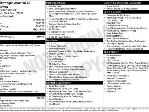 Used 2019 Volkswagen Atlas SE w/ Towing Package FWD image 7