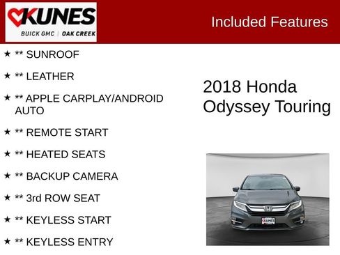 Used 2018 Honda Odyssey Touring image 2