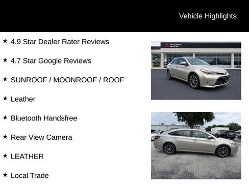 Used 2016 Toyota Avalon XLE Plus FWD image 5