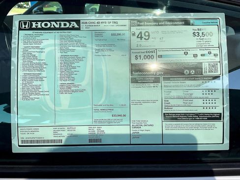 New 2026 Honda Civic Sport Touring image 22