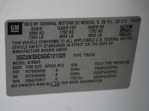 Used 2016 Chevrolet Silverado 1500 LTZ w/ LTZ Plus Package AWD/4WD image 52