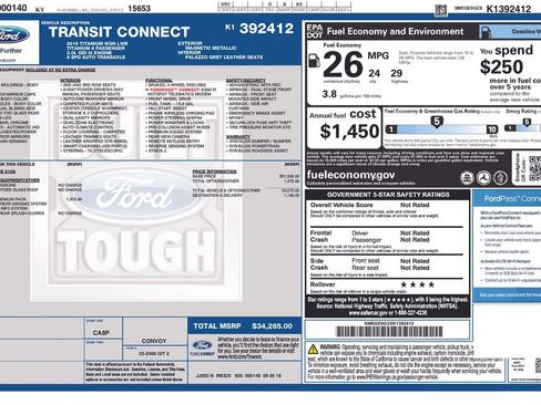 Used 2019 Ford Transit Connect Titanium w/ Titanium Premium Package image 37