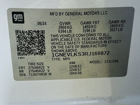 Used 2024 Chevrolet Traverse RS w/ LPO, Floor Liner Package AWD/4WD image 29