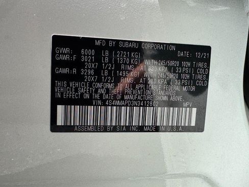 Used 2022 Subaru Ascent Limited w/ Technology Package AWD/4WD image 29