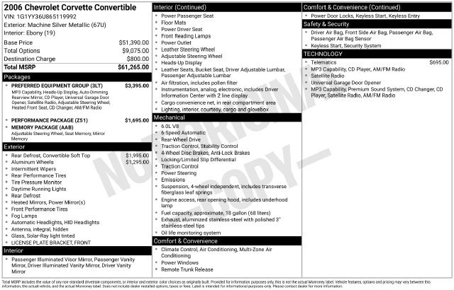 Used 2006 Chevrolet Corvette Convertible w/ Preferred Equipment Group RWD image 23