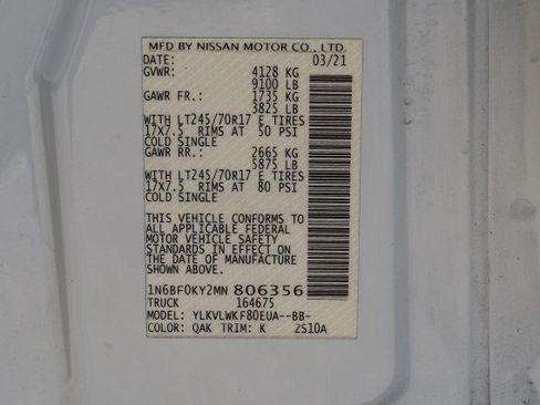 Used 2021 Nissan NV 2500 S RWD image 47