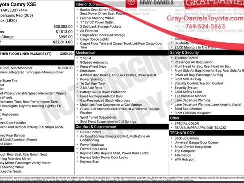 Used 2020 Toyota Camry XSE image 3