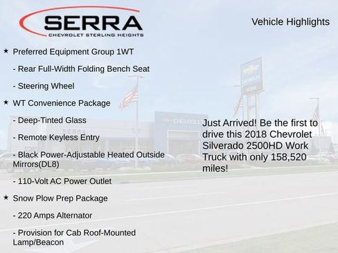Used 2018 Chevrolet Silverado 2500 W/T w/ WT Convenience Package image 3