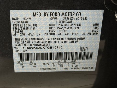 New 2026 Ford Explorer Tremor w/ Tremor Ultimate Package AWD/4WD image 19