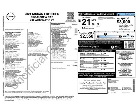 Used 2024 Nissan Frontier Pro-X w/ Pro Convenience Package image 4