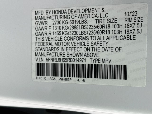 Certified 2024 Honda Odyssey EX-L image 38