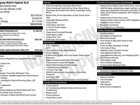 Used 2021 Toyota RAV4 XLE w/ Convenience Package AWD/4WD image 39